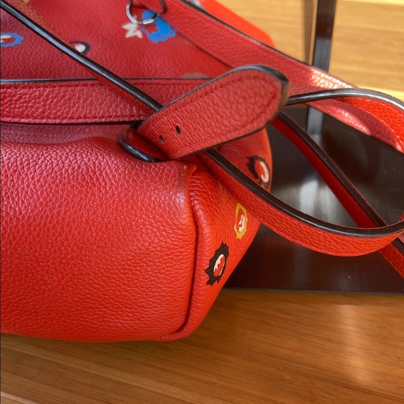 Coach Red Floral Backpack - Picture 10 of 15